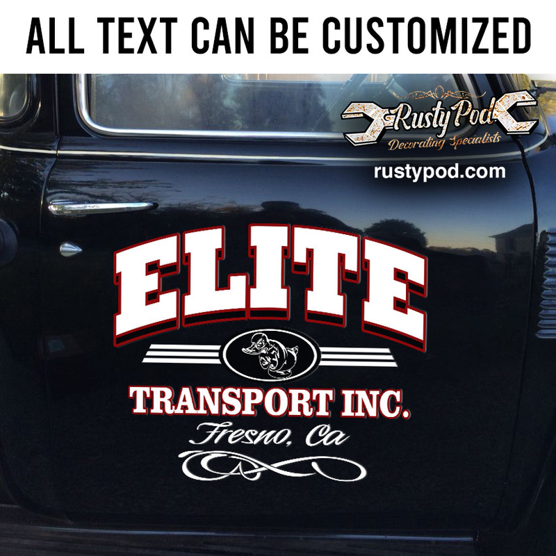 personalized pinstriping rubber duck truck vinyl sticker 10786